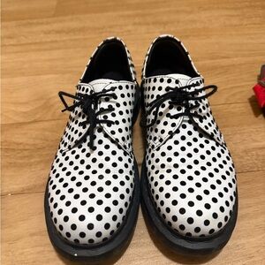 Dr. Martens White & Black Polka Dot size 9